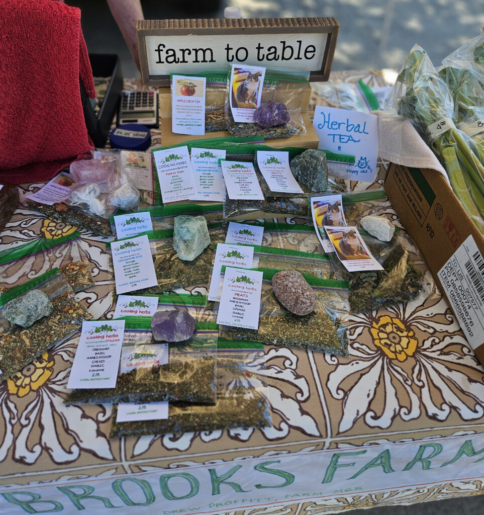 Herbs from Laurel Brooks Farm at the State Street Farmers Market, Bristol, TN