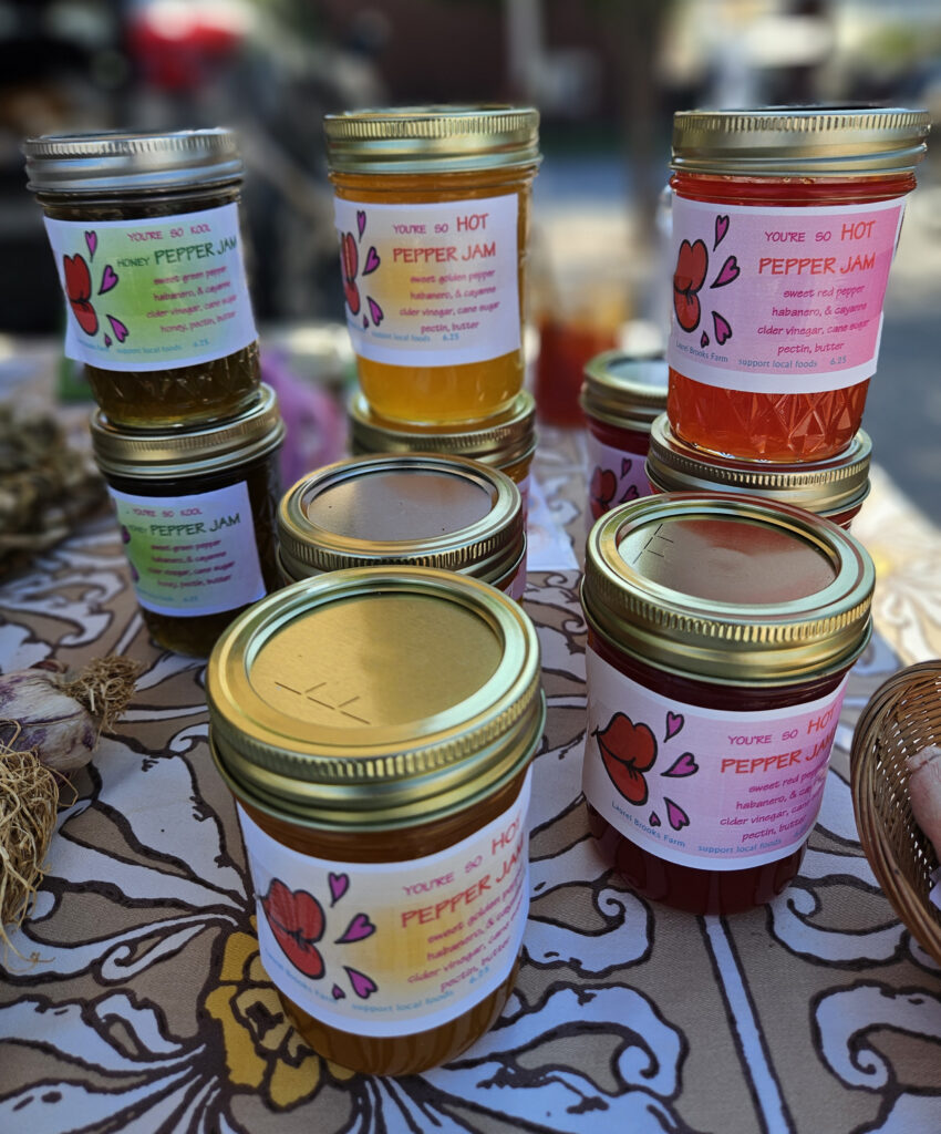 Pepper jam from Laurel Brooks Farm at the State Street Farmers Market, Bristol, TN