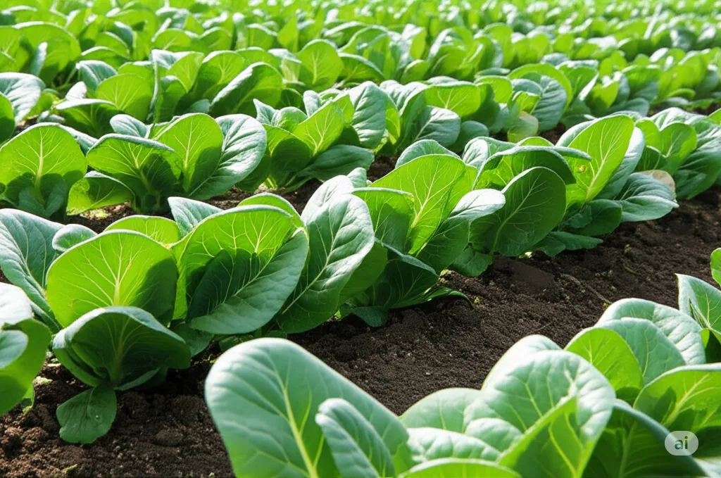 Crops growing