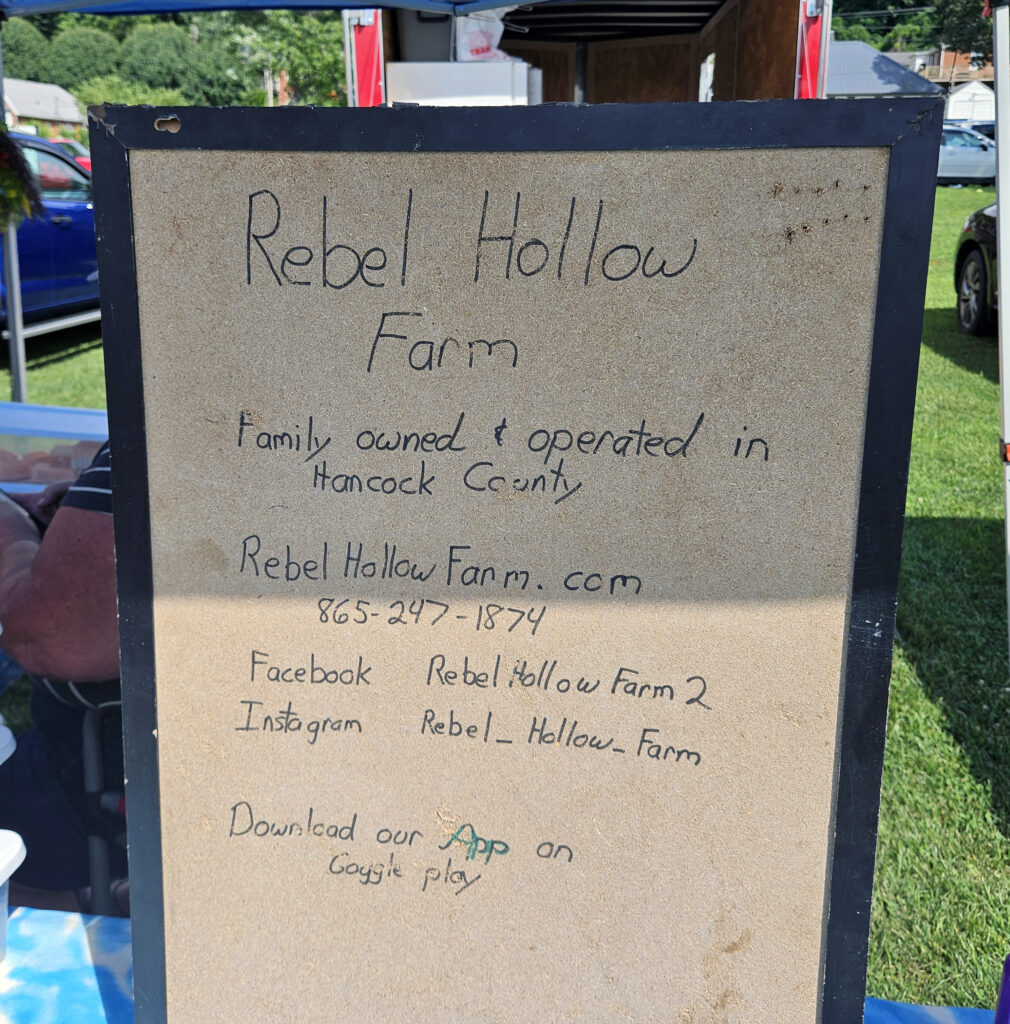 Rebel Hollow Farm at Elizabethton Farmers Market