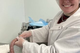 523938583_1929580597803165_566853971035748260_n - Appalachian Highlands Farmers Magazine Laci Stuffing Bratwurst