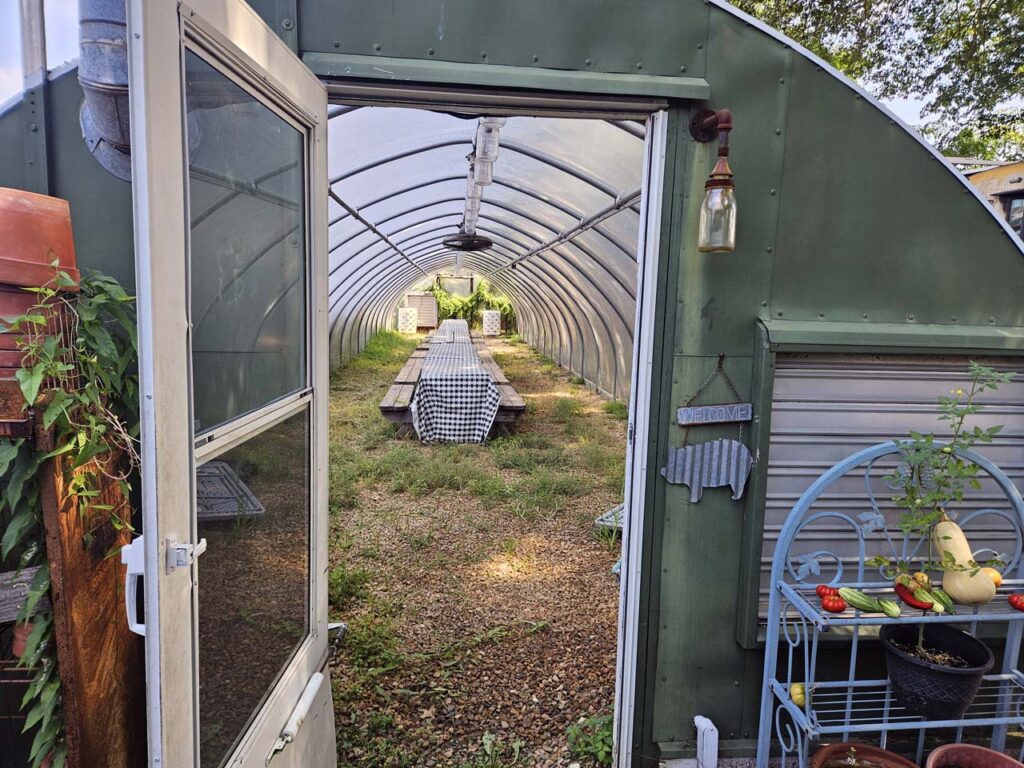 Entrance to the Dining Greenhouse