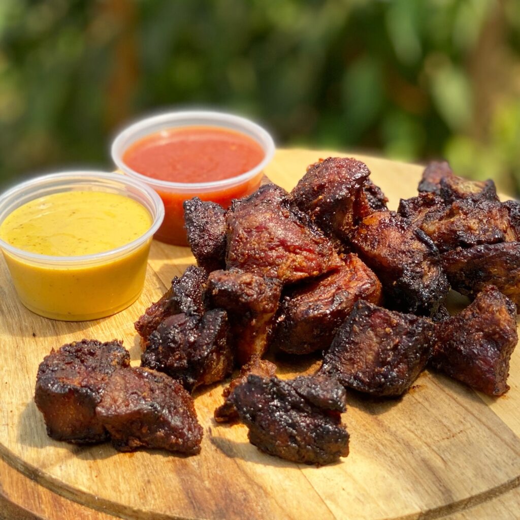 Closeup of Yummy Pork Bites