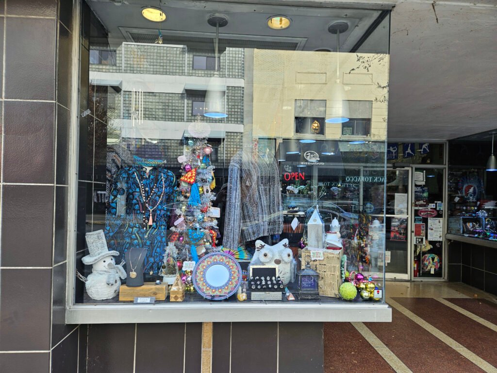 Front window at Misty Mountain Designs