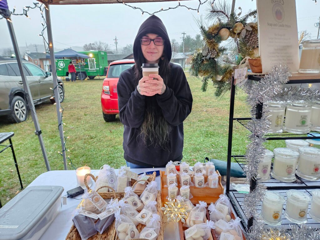 Kloe makes soaps and other items