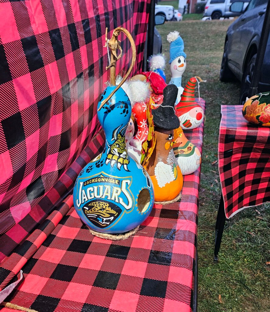 Beautiful hand painted gourds