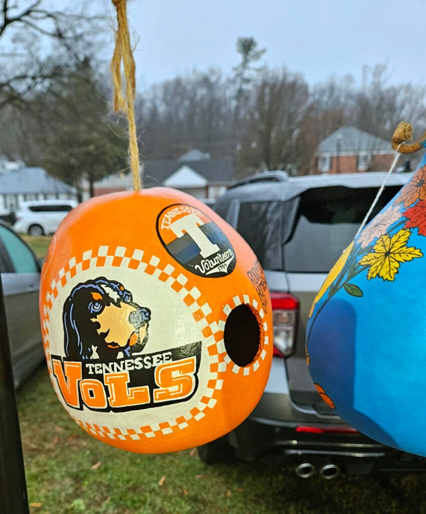 Beautiful hand painted gourds