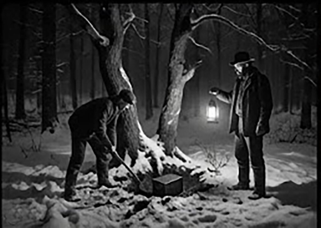 Jubal and Patrick - Appalachian Highlands Farmers Magazine Jubal digs as Patrick shines the light