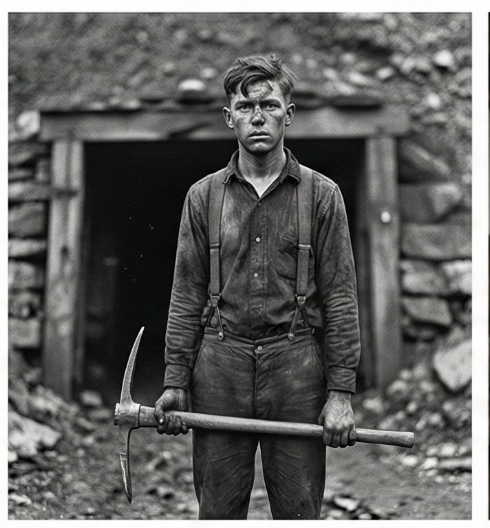 Miner - Appalachian Highlands Farmers Magazine Jubal Ray practices to work in the mine someday