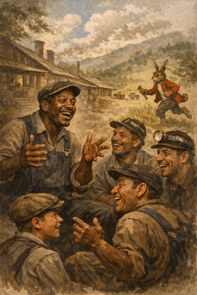 African Telling stories to the miners