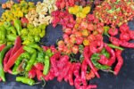 Assorted colorful chili peppers