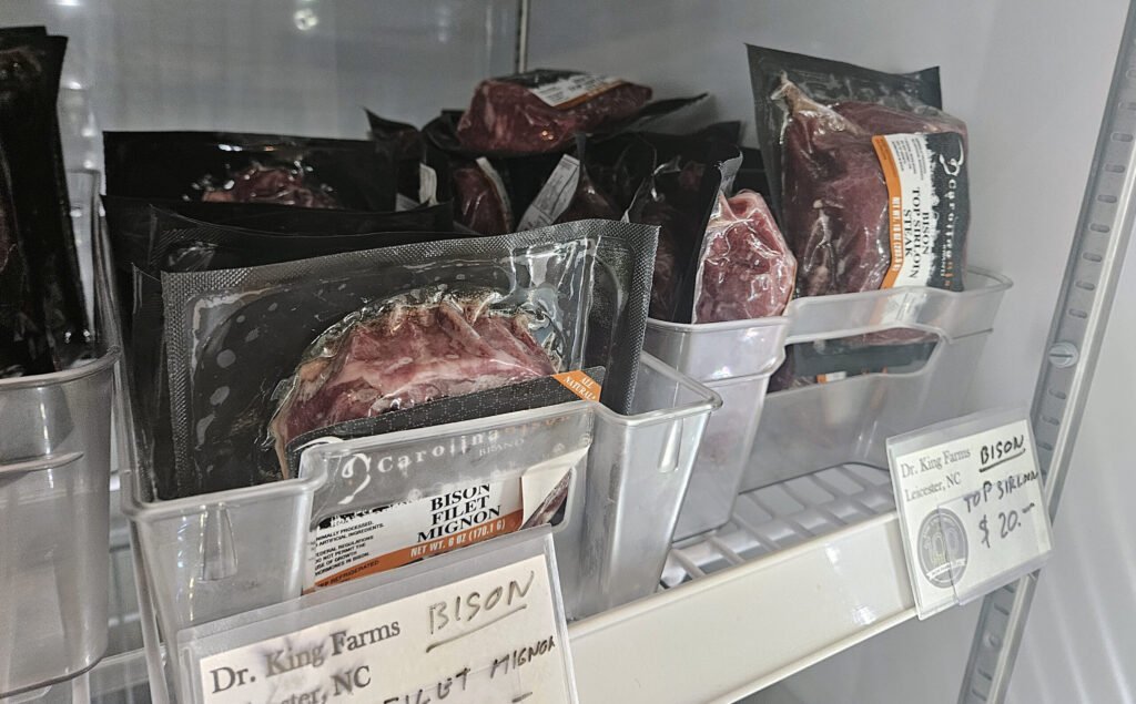Bison Steaks from Dr. King Farms, Leicester, NC