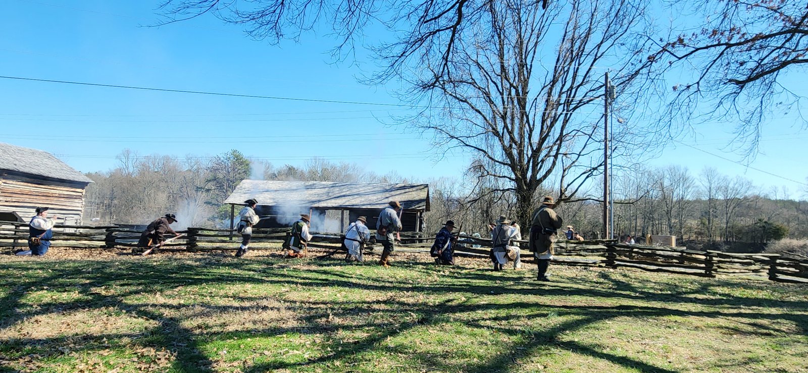 Reenactors fighting the Battle of the State of Franklin