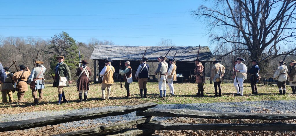Reenactors fighting the Battle of the State of Franklin