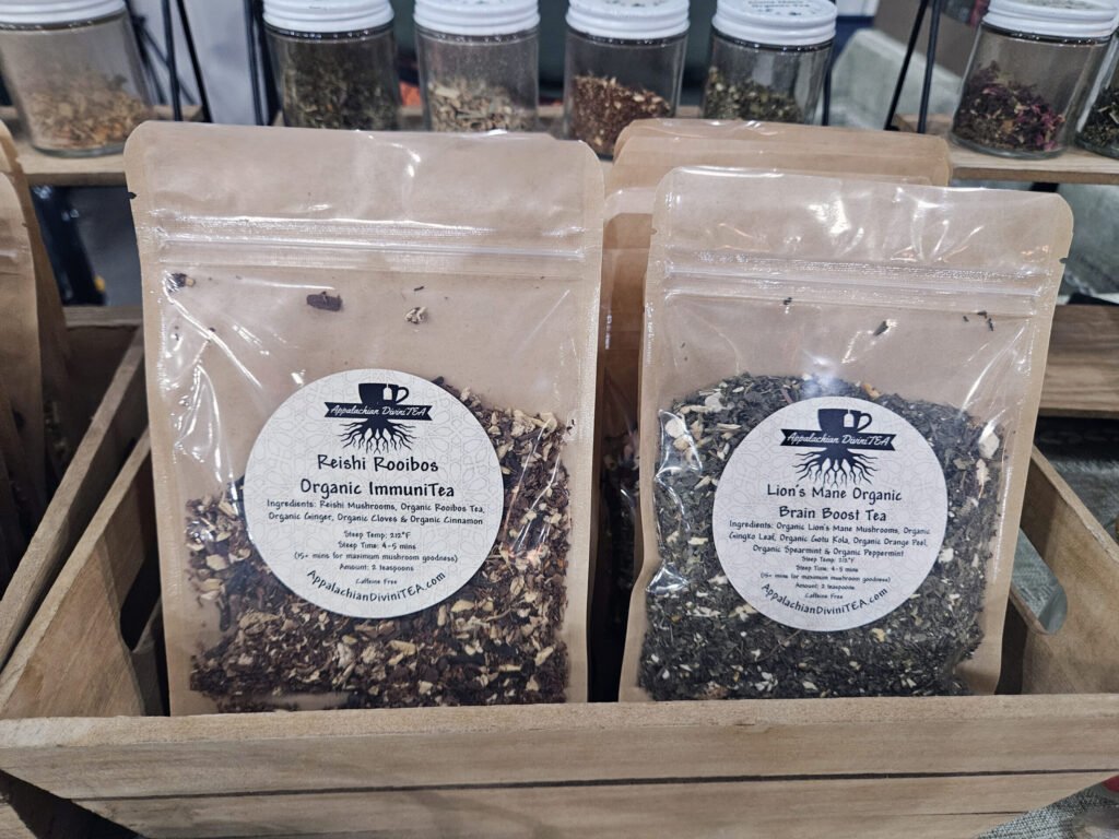 Reishi Rooibos and Lions' Mane Teas