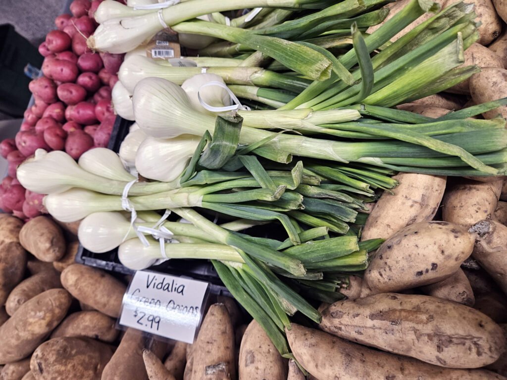 Vidalia Green Onions and Sweet Potatoes