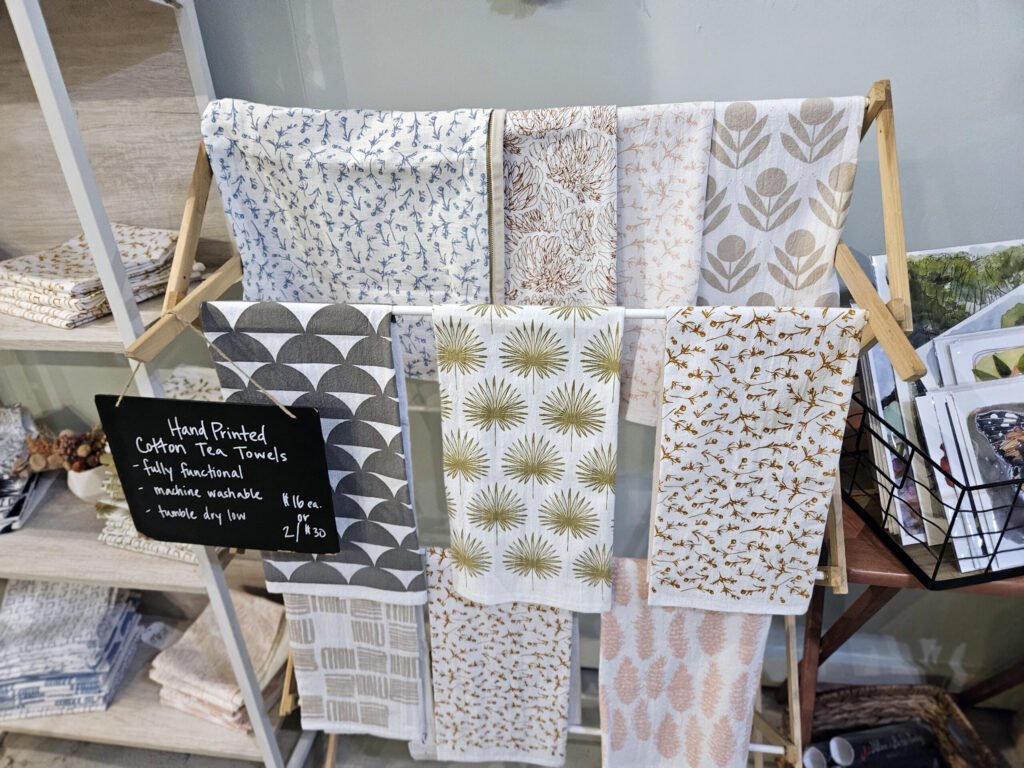 Hand Printed Cotton Tea Towels