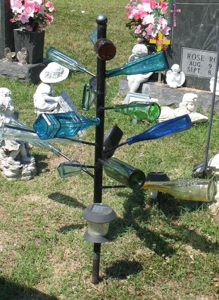 Bottle Tree in a Cemetery - Photo by Natalie Maynor