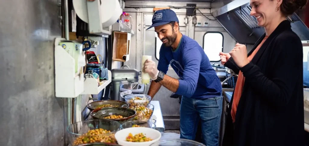 Mohsin and Katlin in the Kitchen
