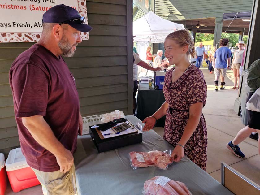 Dwayne McIntyre and his daughter, Rachel from Goshen Homestead - Photo by Aaron Creighton
