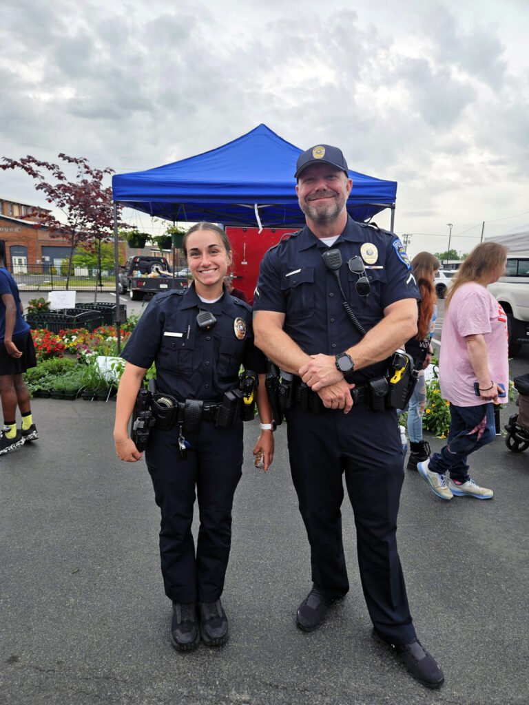 Kingsport police officers Sophia Sesi and Detective Joey Moody