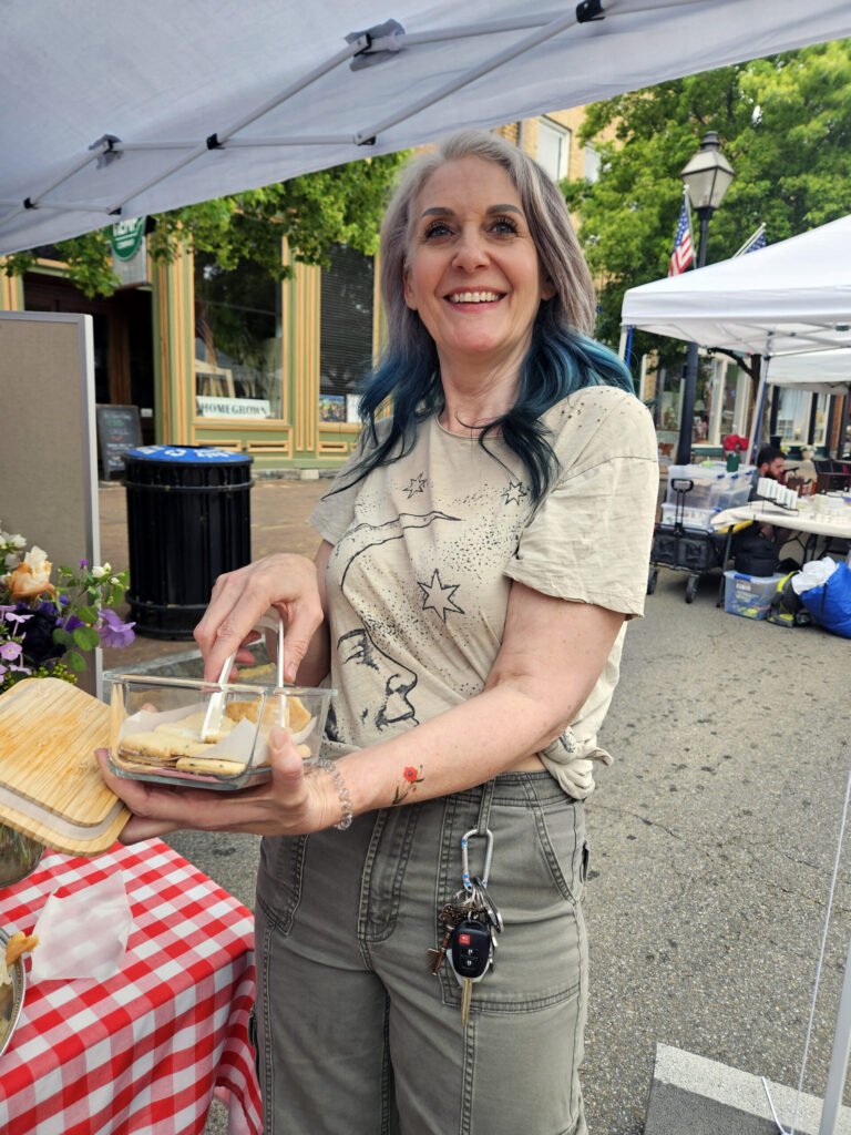 Ren Allen serves Lavender and Thyme Shortbread