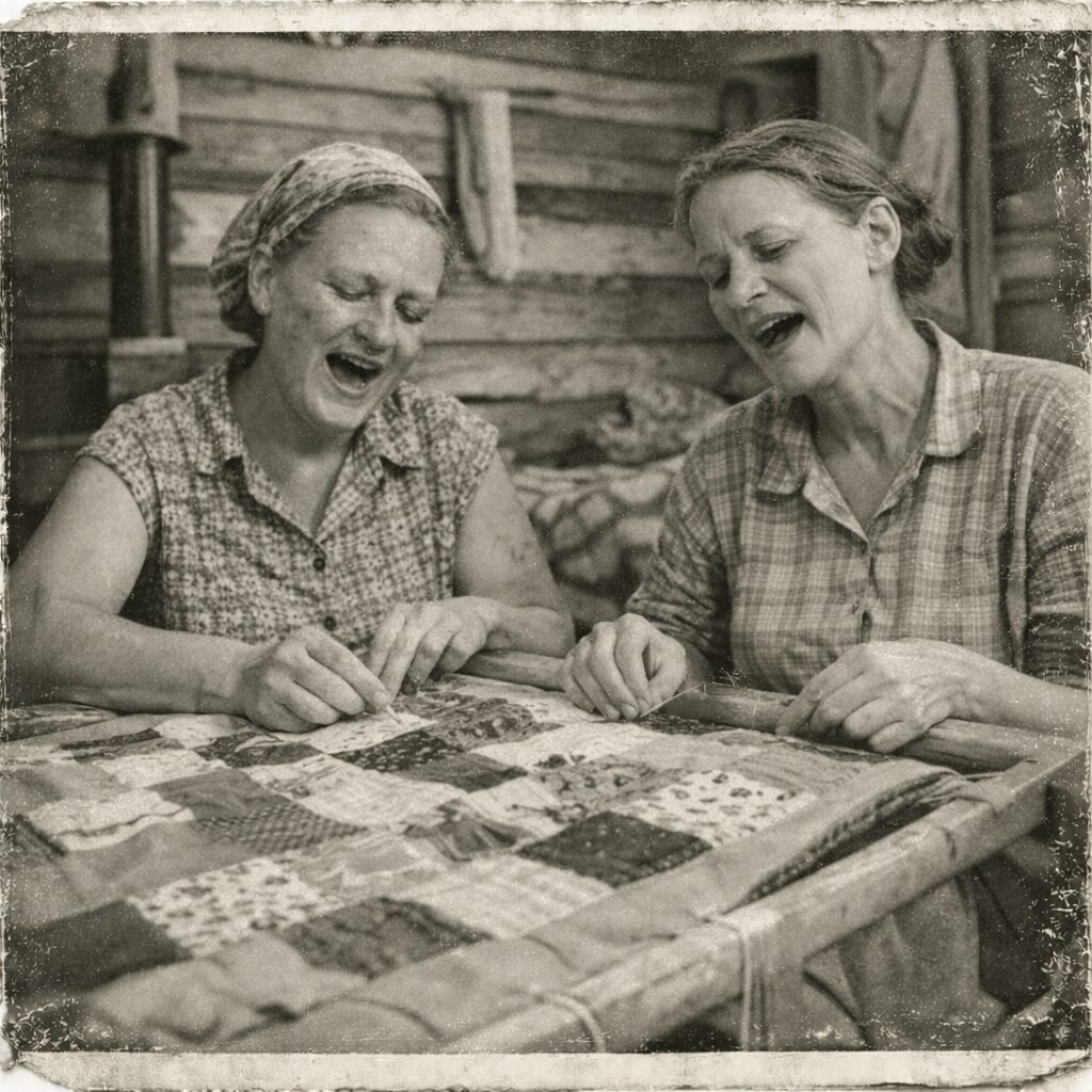 ChatGPT Image Apr 8 2026 11_32_10 AM - Appalachian Highlands Farmers Magazine Viola and Helen are inspired to sing while quilting
