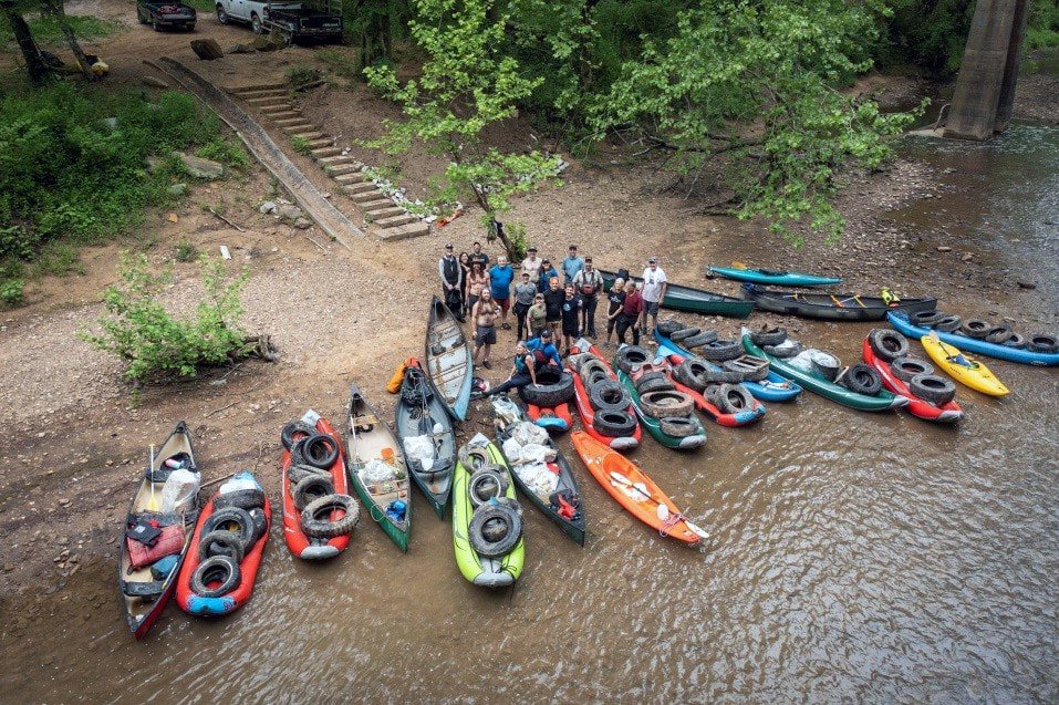 Boats used to pick up trash - Photo Courtesy Kentucky Watershed Alliance