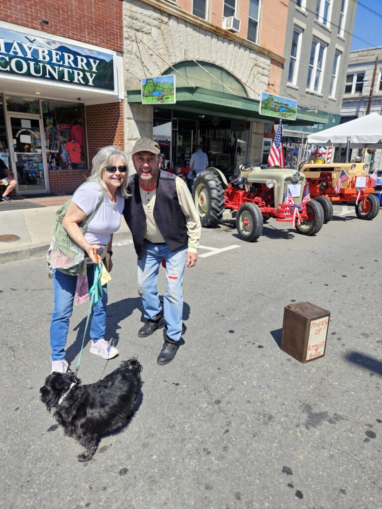 Kathy Creighton with Daisy and Ernest T. Bass