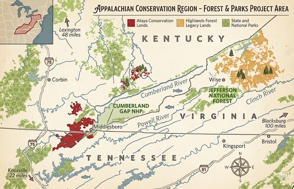 Area Map of Cumberland Forest Project