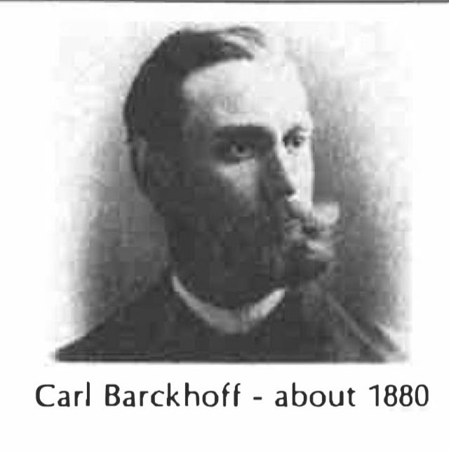 Portrait of Carl Barckhoff, smoking a pipe, circa 1880