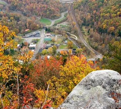 Fall Scenery at the overlook - photo courtesy of the NPS