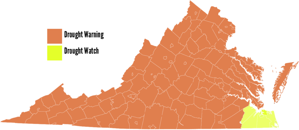 Drought Map of Virginia