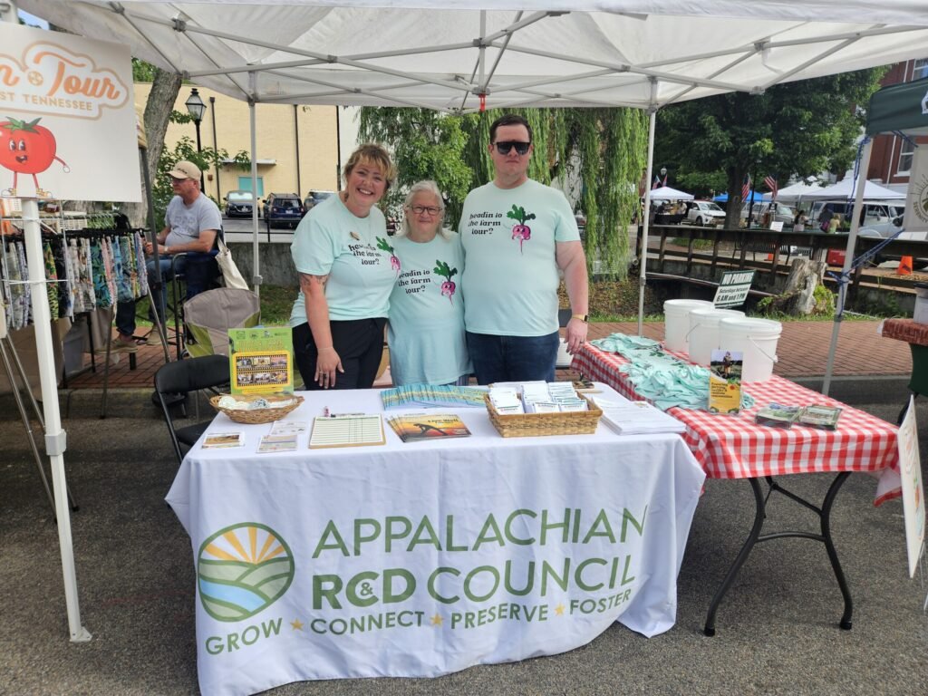 The Farm Tour Staff at the Appalachian RC&D Council Booth - photo by A. Creighton