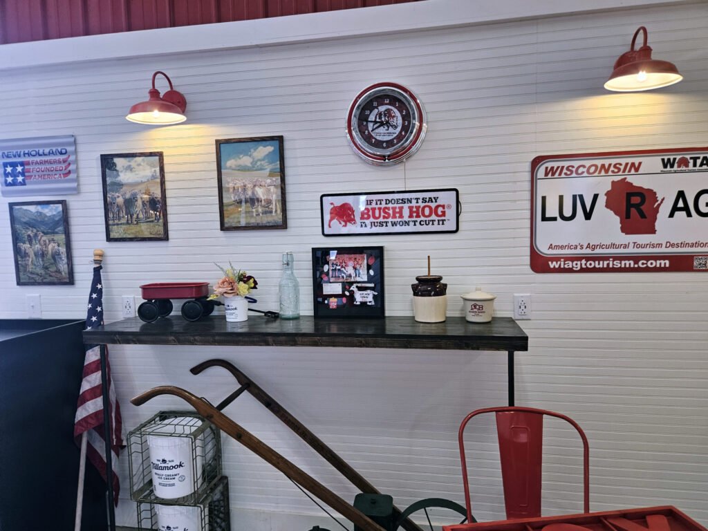 Interior of the decorations at Little Lou's Creamery.