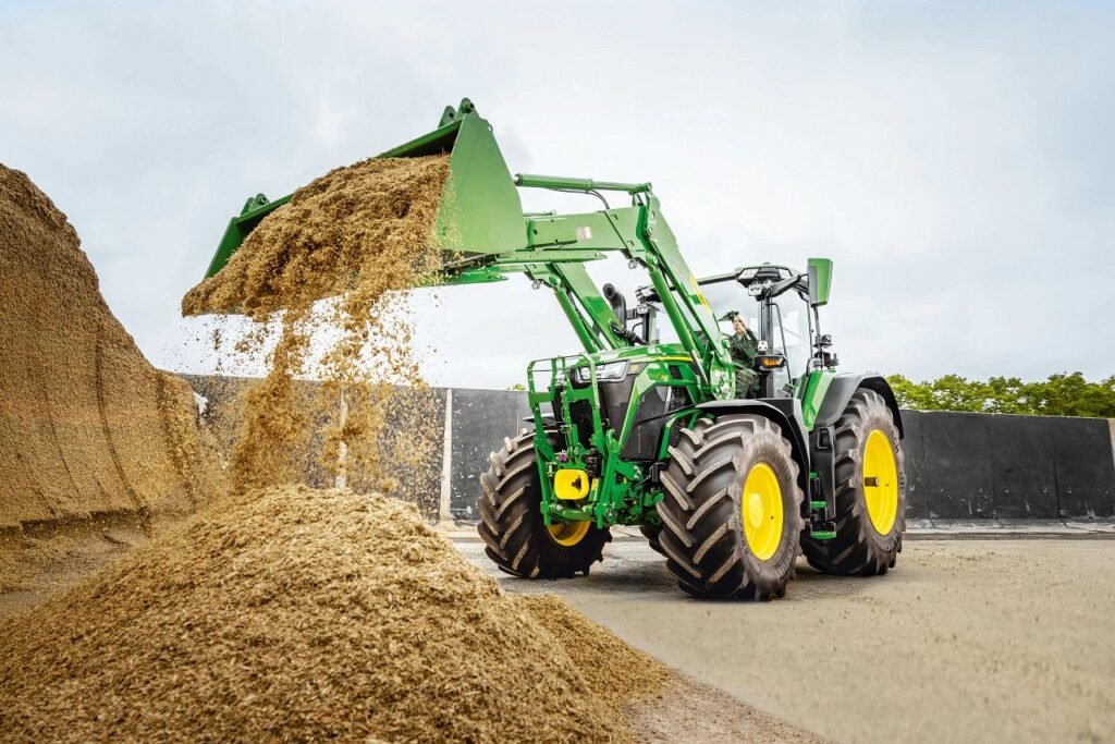 6R240 Using a front loader and Bucket - Photo Source John Deere
