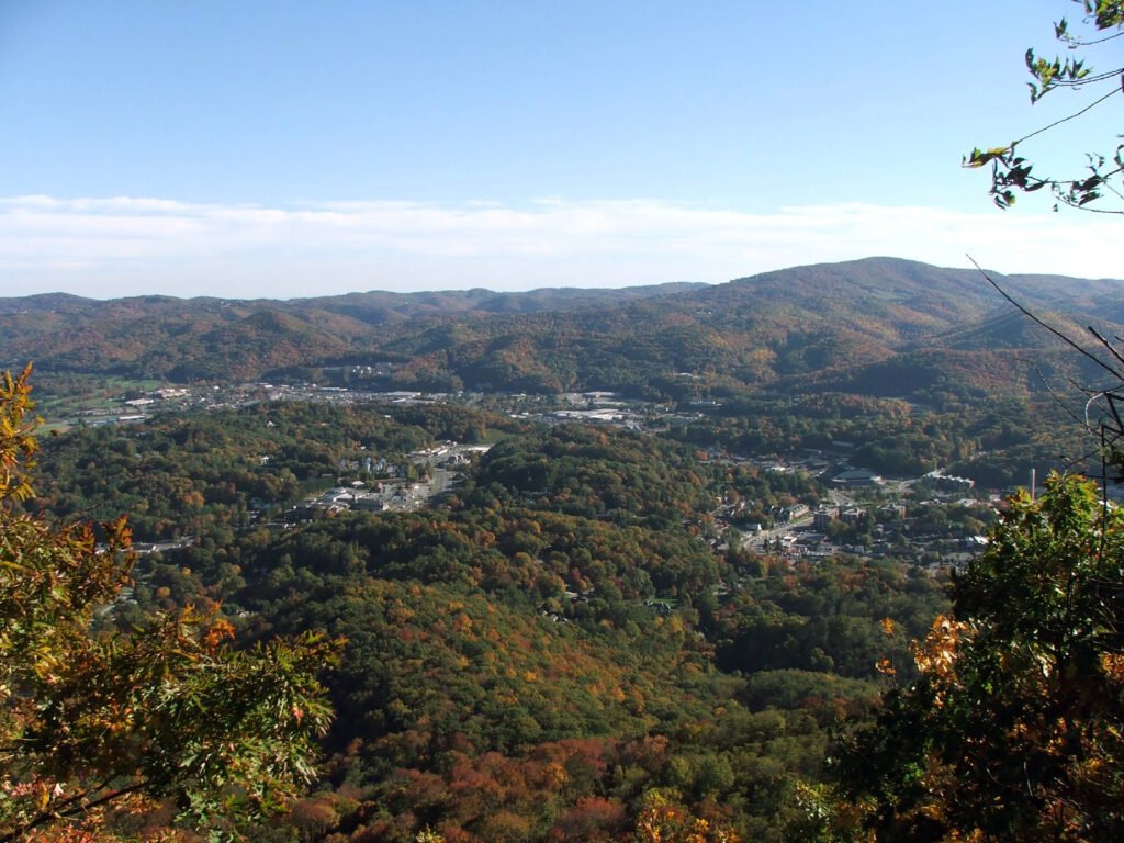 Boone, NC, as seen from Howard Knob - photo by Allison from Hickory, NC, USA