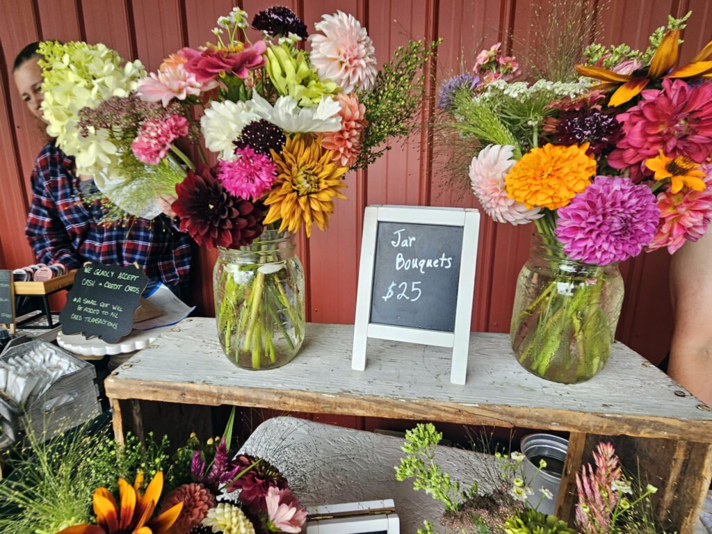 Colorful flower arrangements