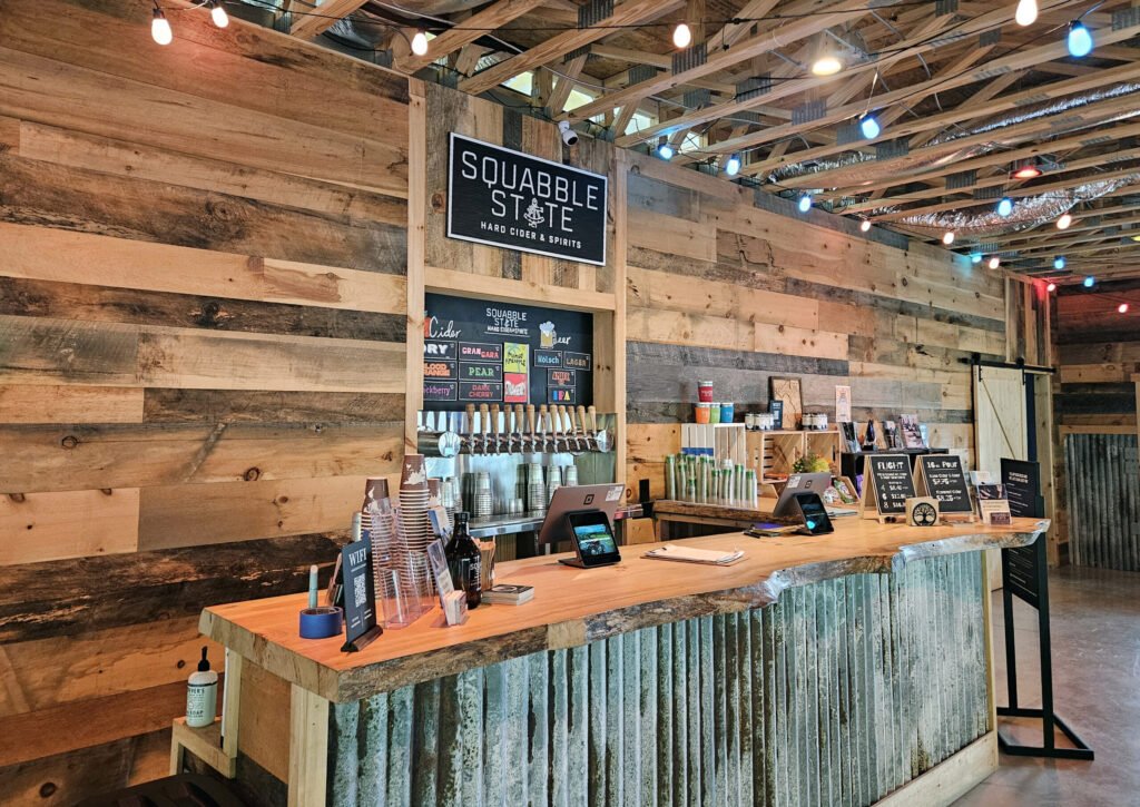 Inside the comfortable taproom