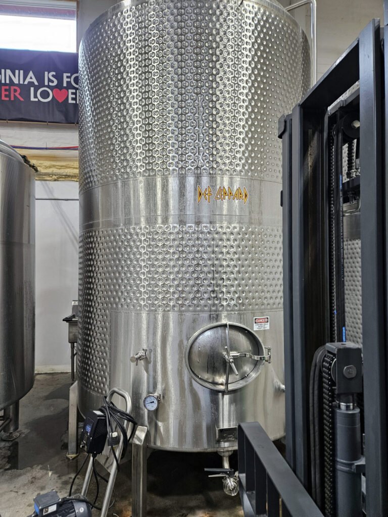 This is Def Leppard, one of the fermentation tanks.