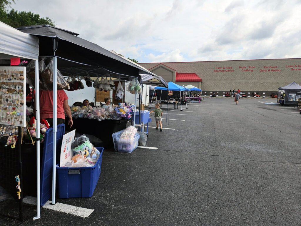A look at the booths set up for the Rural King Framers Market