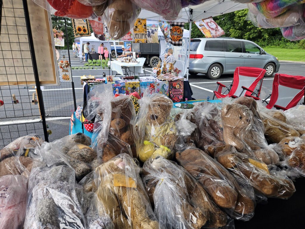 A huge selection of restored Teddy Bears
