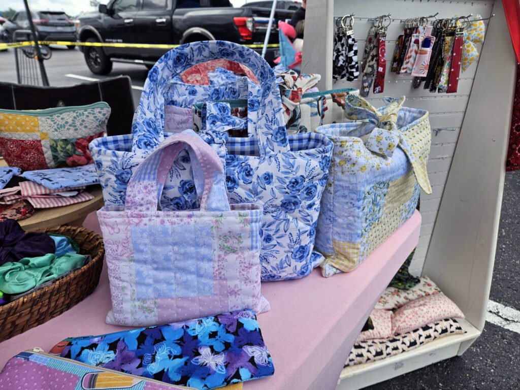 Quilted handbags from BJK Creations.