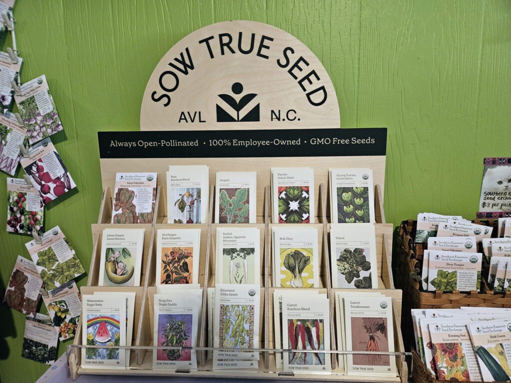 Seed packets for all kinds of vegetables