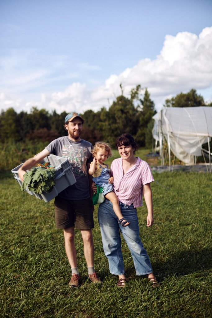 Raincrow_GYC_2025_086 - Appalachian Highlands Farmers Magazine Rachel Slaughter & Dylan Disque with their daughter at Rain Crow Farm (Jonesborough TN)