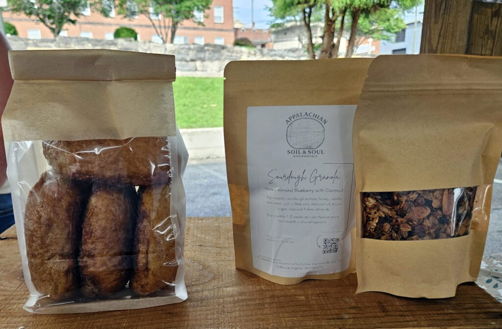 Sourdough Granola and other products from Appalachian Soil and Soul at the Marion Farmers Market