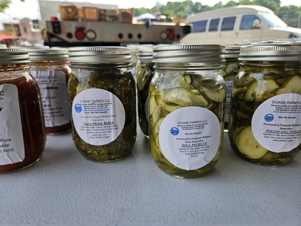 Pickles by Doane Farms at the Marion Farmers Market - Photo by A. Creighton