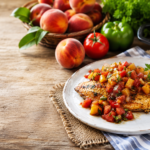 Skillet Catfish with Warm Peach-Tomato Relish