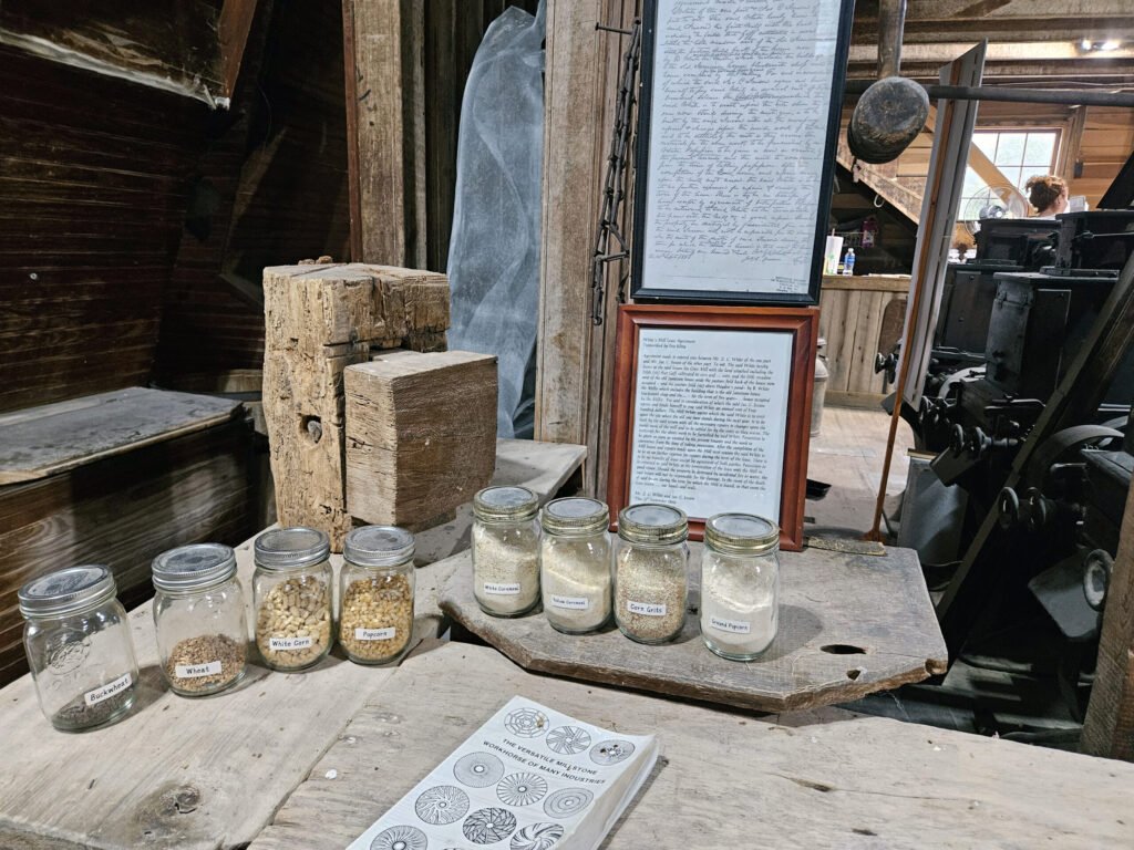 Types of grains that were typical produced in the area. The document is a reproduction of a lease agreemtnt between Mr. Z,C, White and Mr. Jas C. Ireson including an agreement for Ireson to complete the erection of the mill after it was damaged in the Civil War.