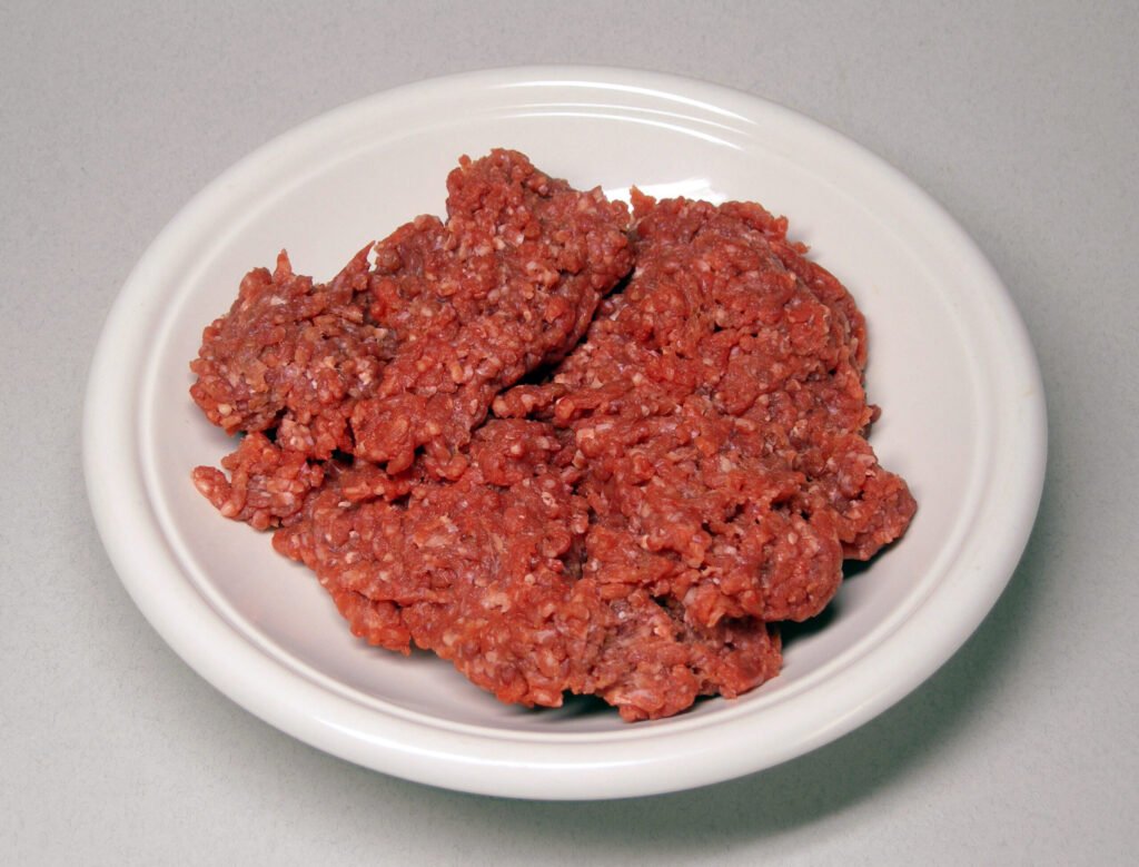 Hackfleisch-1 - Appalachian Highlands Farmers Magazine A Plate with ground beef on it - Photo by Hackfleisch